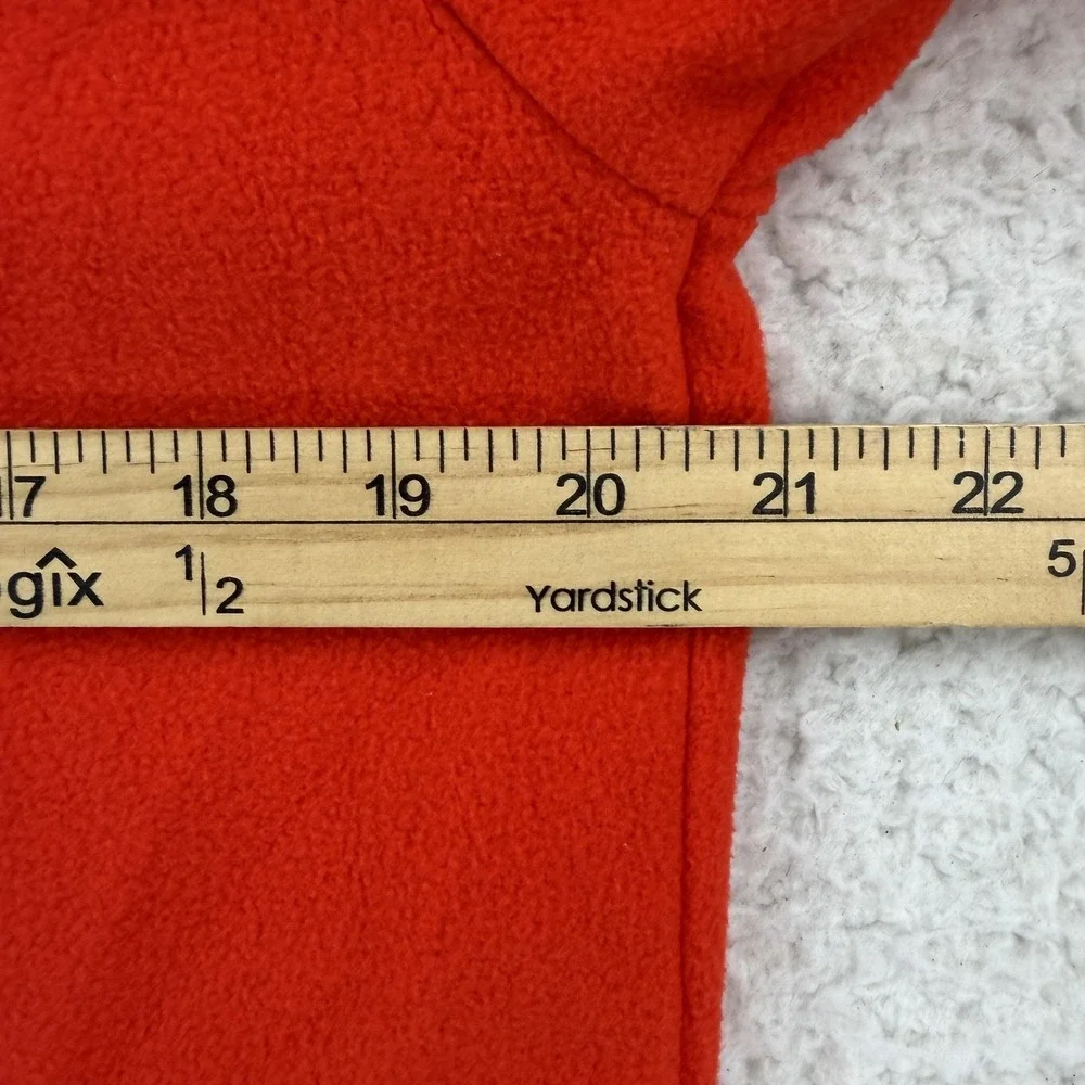 The North Face Sweatshirt Mens Medium Red Black 1/4 Zip Fleece Pullover Logo